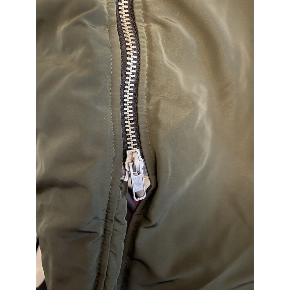 TRDMRK Women GreenBomber Jacket Size Medium Full Zip Puffer Jacket - Picture 9 of 11